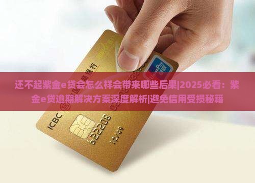 还不起紫金e贷会怎么样会带来哪些后果