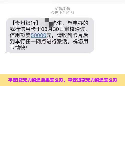平安i贷无力偿还后果怎么办 平安i贷无力偿还后果怎么办