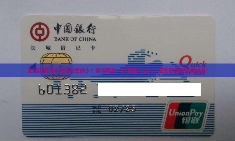 北银消费贷本金减免多少