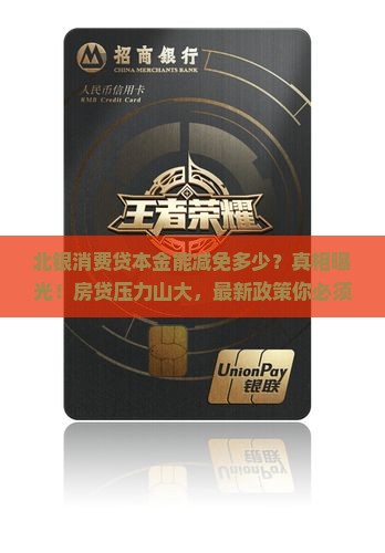 北银消费贷本金减免多少