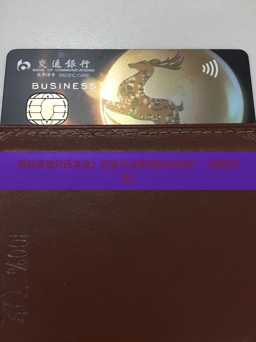 微粒贷减免只还本金的方法有哪些