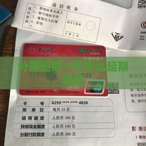 好分期逾期了一天怎么办延期还款
