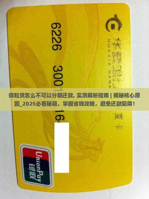 微粒贷怎么不可以分期还款