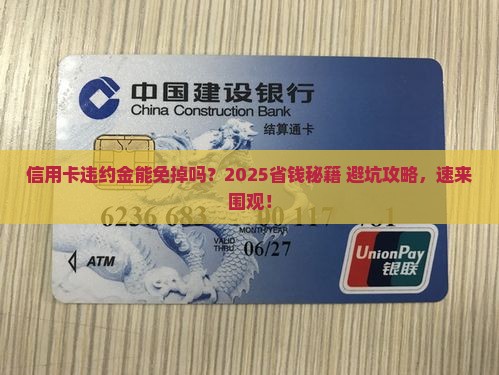 信用卡欠款违约金能减免吗