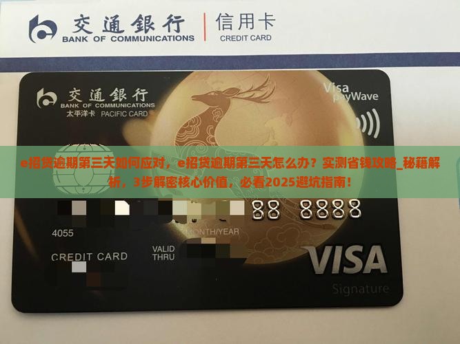 e招贷逾期第三天如何应对