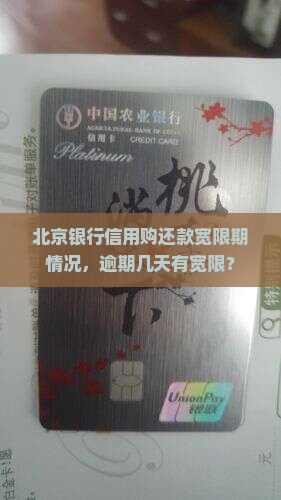 北京银行信用购还款宽限期情况了解一下