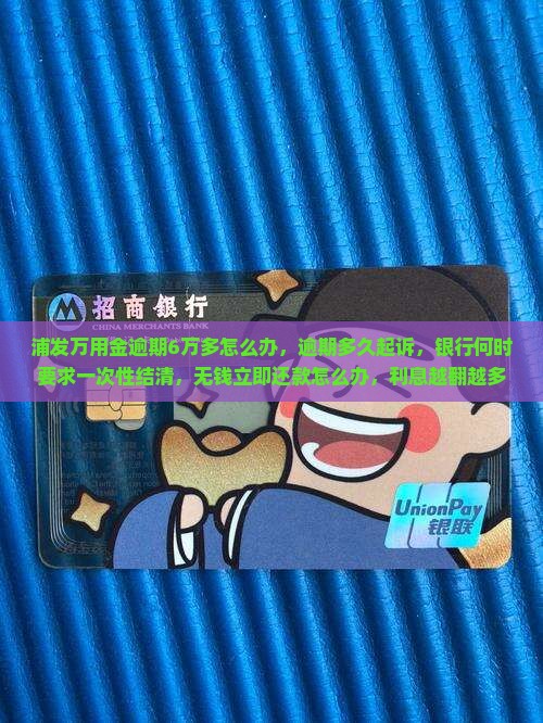 浦发万用金逾期6万多怎么办