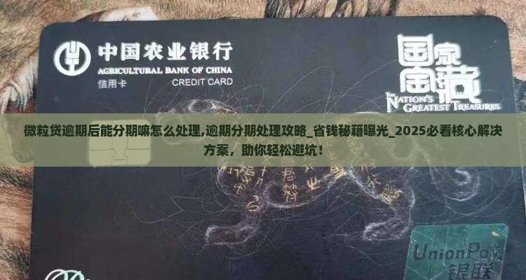 微粒贷逾期后能分期嘛怎么处理