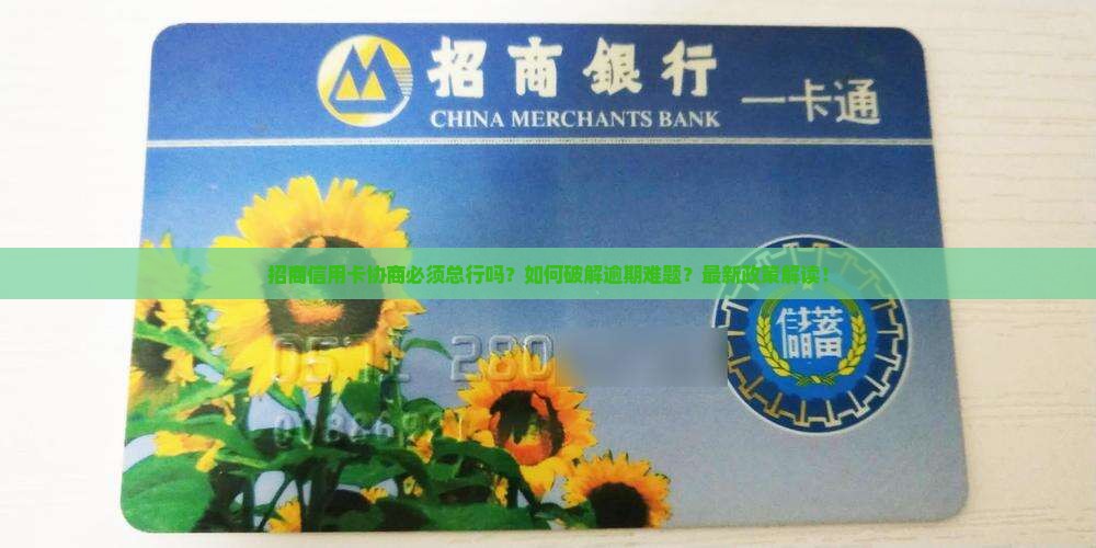 招商信用卡协商必须总行吗怎么处理