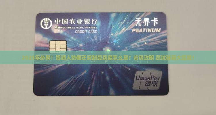协商还款利息是多少钱啊