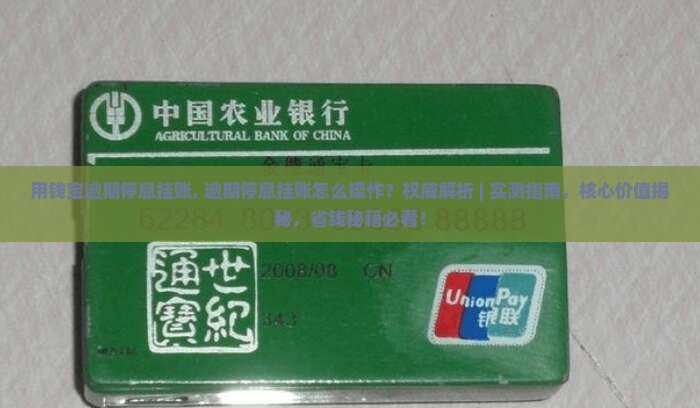 用钱宝逾期停息挂账