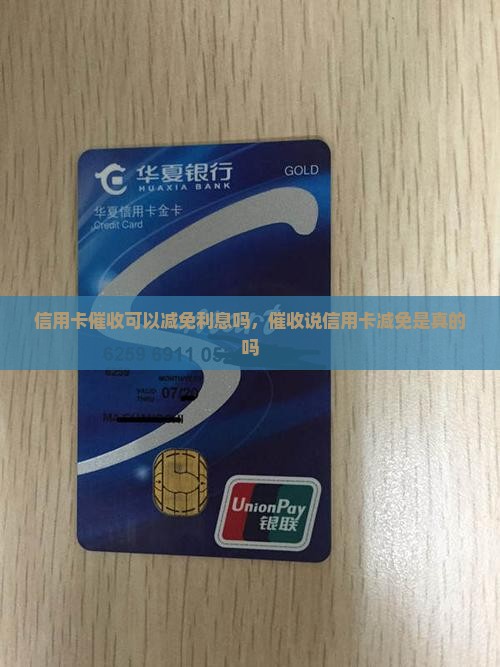 信用卡催收可以减免利息吗