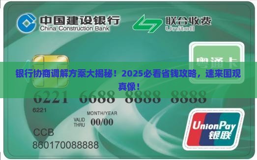各银行协商调解方案的具体内容
