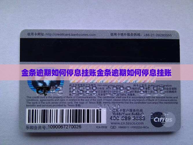 金条逾期如何停息挂账