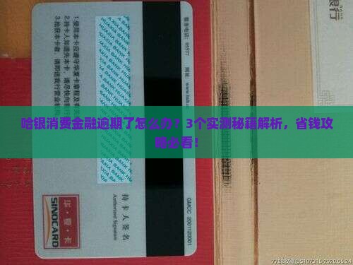 哈银消费金融逾期处理方法及后果分析