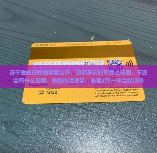 苏宁金融任性逾期怎么办