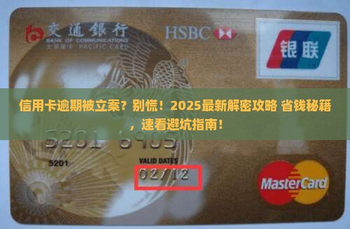 信用卡逾期被立案了怎么办