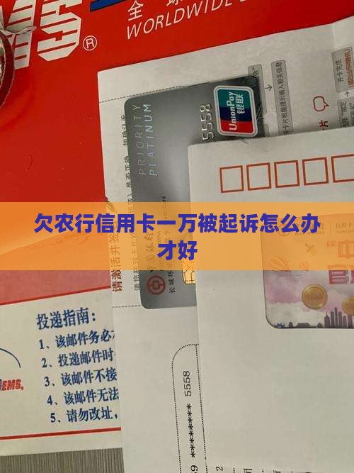 欠农行信用卡一万被起诉怎么办才好