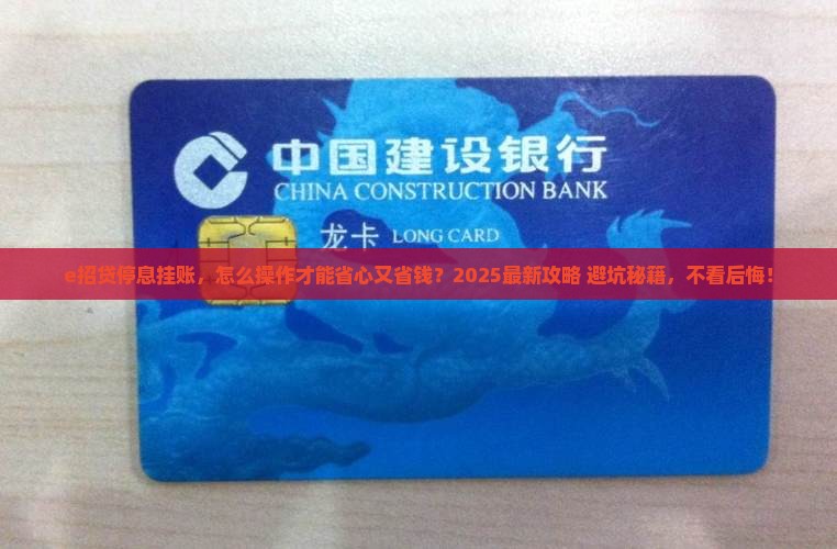 e招贷停息挂账怎么办理