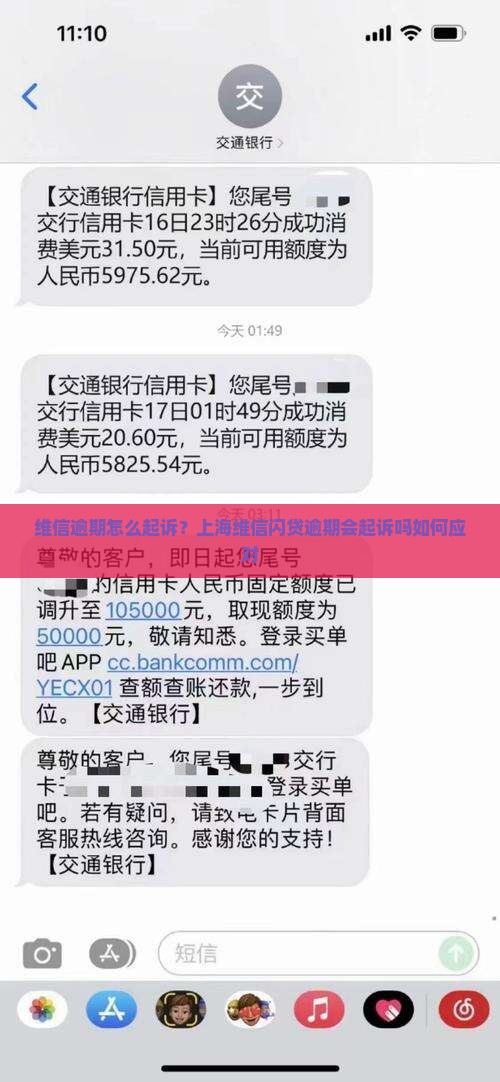上海维信闪贷逾期会起诉吗如何应对