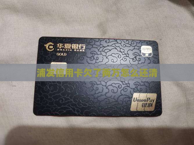 浦发信用卡欠了两万怎么还清