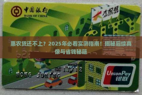 惠农贷还不上后续会怎么样