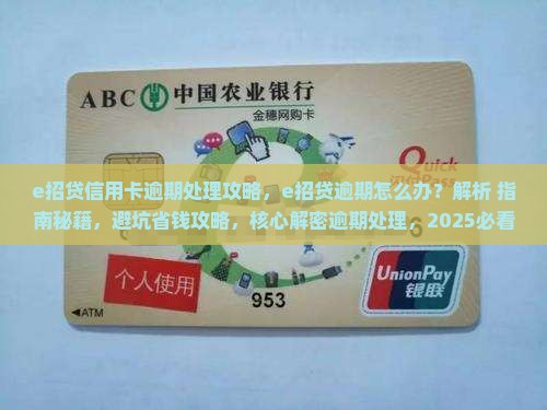 e招贷信用卡逾期处理攻略