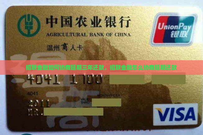 招联金融如何协商延期三年还款