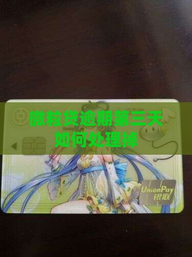 微粒贷逾期第三天如何处理