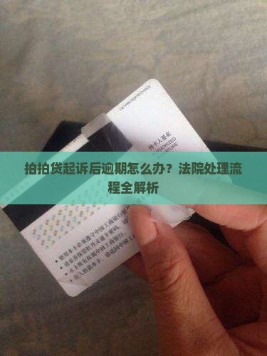 拍拍贷起诉后的处理流程