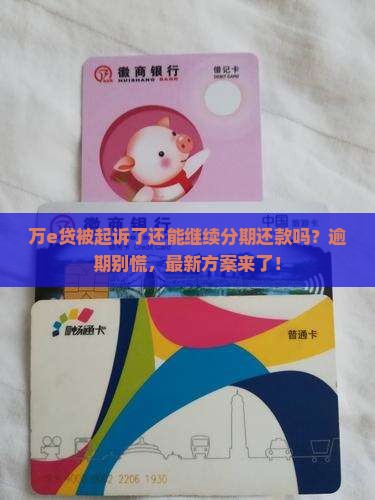 万e贷起诉了还能否继续分期还款