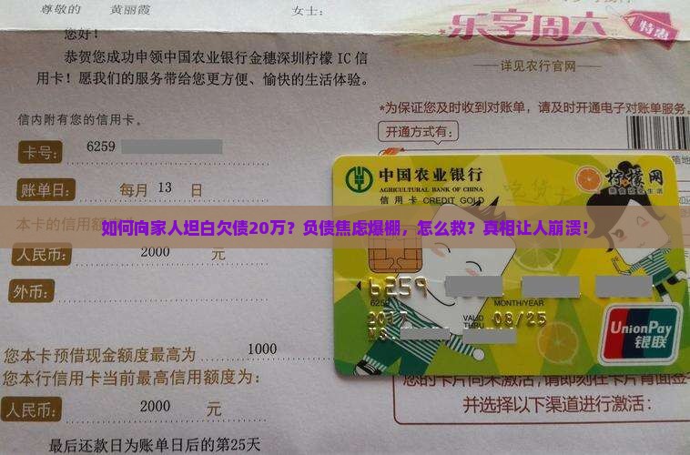 如何向家人坦白欠债20万的情况