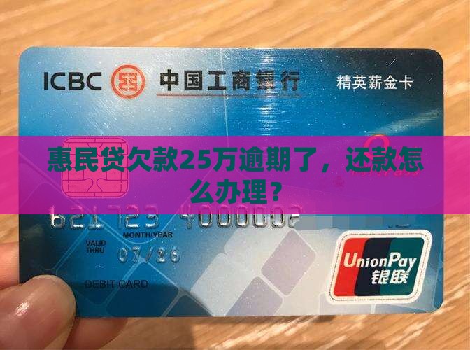 惠民贷欠款25万怎么办理还款