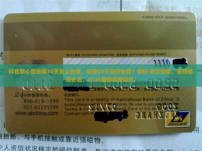 抖音放心借逾期30天怎么处理