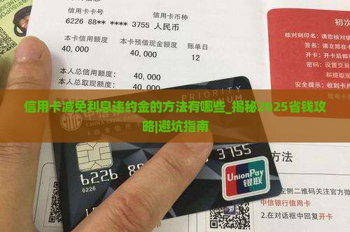 信用卡减免利息违约金的方法有哪些