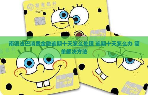 南银法巴消费金融逾期十天怎么处理
