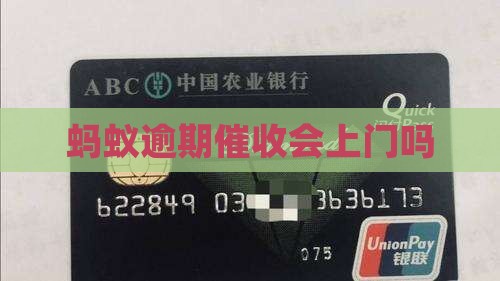 蚂蚁金服会上门催收吗怎么处理