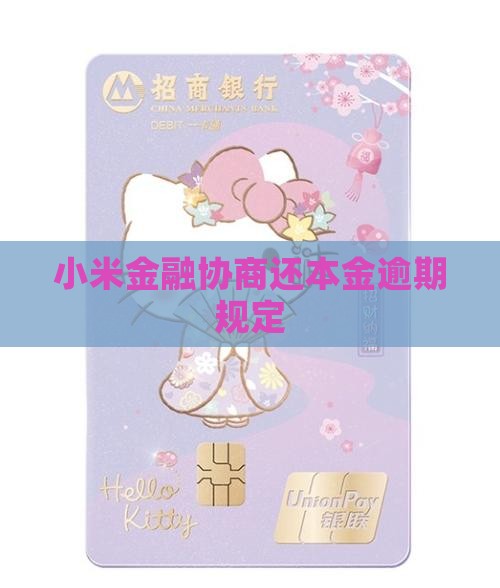 小米金融协商还本金规定
