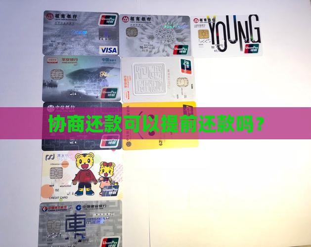 协商还款可以提前还吗
