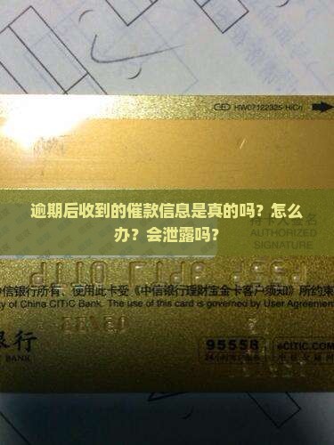 逾期后收到的催款信息