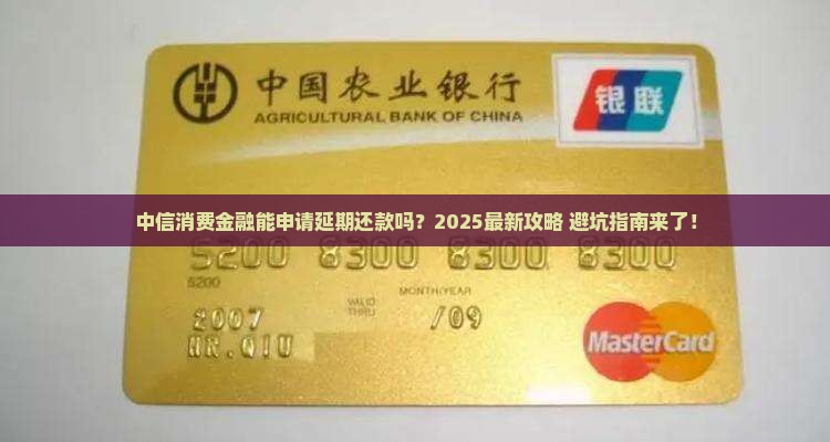 中信消费金融可以申请延期还款吗