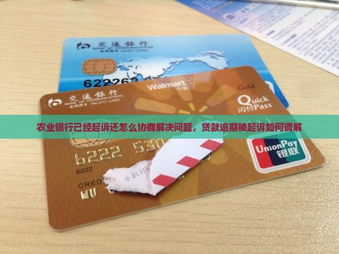 农业银行已经起诉还怎么协商解决问题