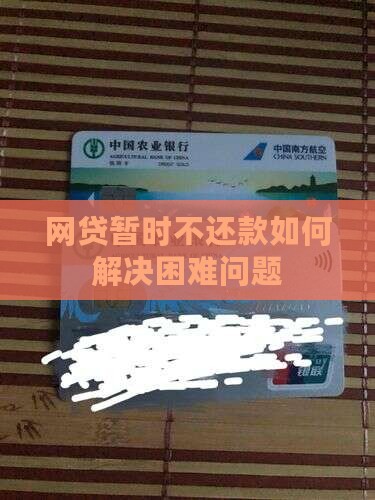 网贷暂时不还款如何解决困难