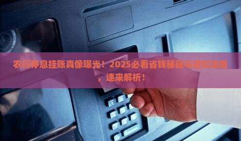 农行停息挂账什么意思