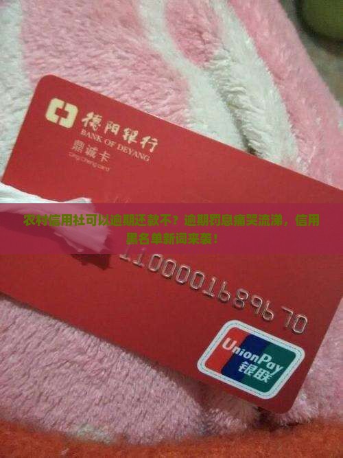 农村信用社可以逾期还款不