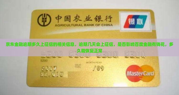 京东金融逾期多久上征信的相关信息
