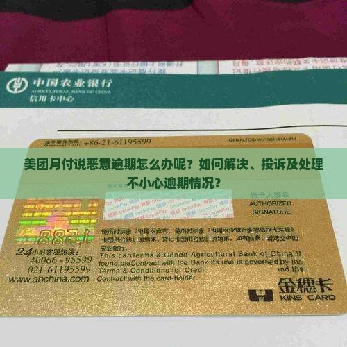 美团月付说恶意逾期怎么办呢