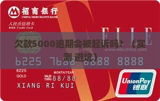 豆钱逾期5000会起诉吗怎么办