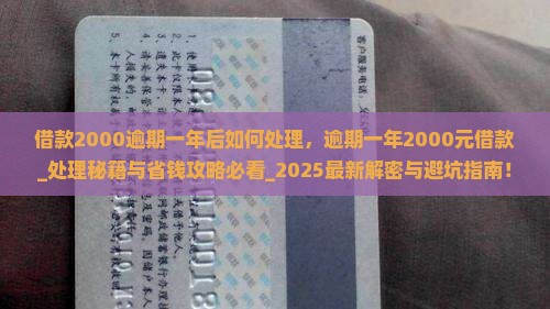 现金借款2000逾期一年后如何处理