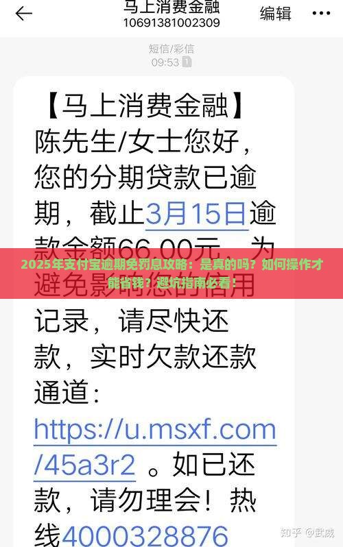 如何处理支付宝逾期可以免罚息真假问题